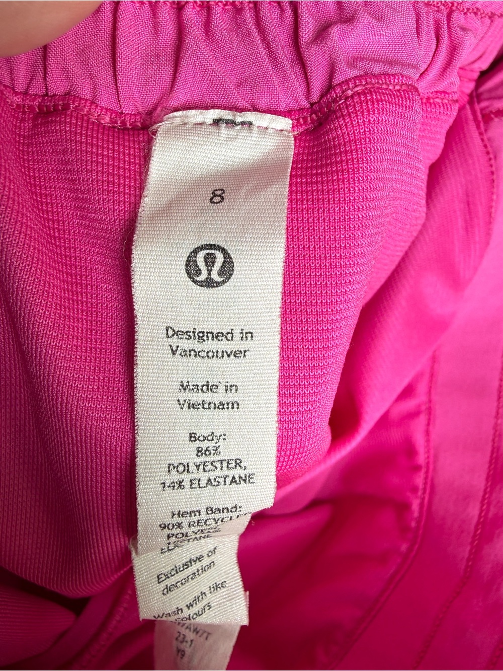 Lululemon Hotty Hot High-Rise Lined Running Shorts Pink Sz 8